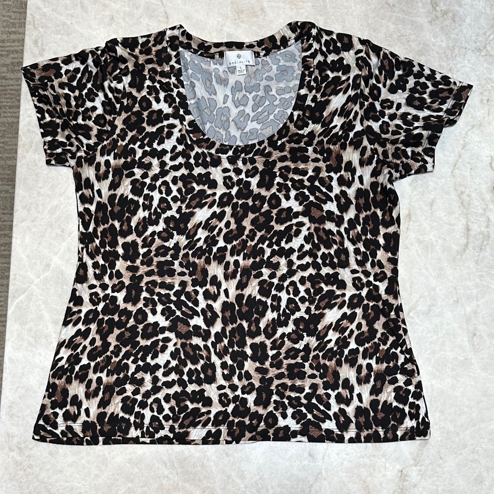 Socialite Animal Print Tee